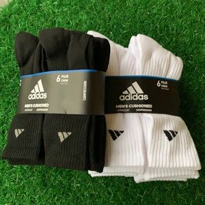 2 packs - 6 pairs sets Adidas Men’s Cushioned Crew